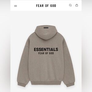 NWT FEAR OF GOD - ESSENTIALS Fleece Hoodie, Heather Gray (Men’s Small)